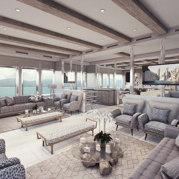 Comfortable sitting area on a Galapagos yacht charter with a stunning view of the ocean - Luxury Galapagos with Kiersten, Caity & Cecibel - Cruise & Eco (Women only) - Expedition - Zhoola