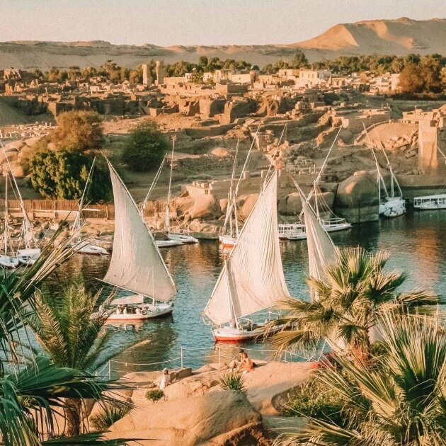 El Gouna's picturesque coastal setting along the Red Sea in Egypt