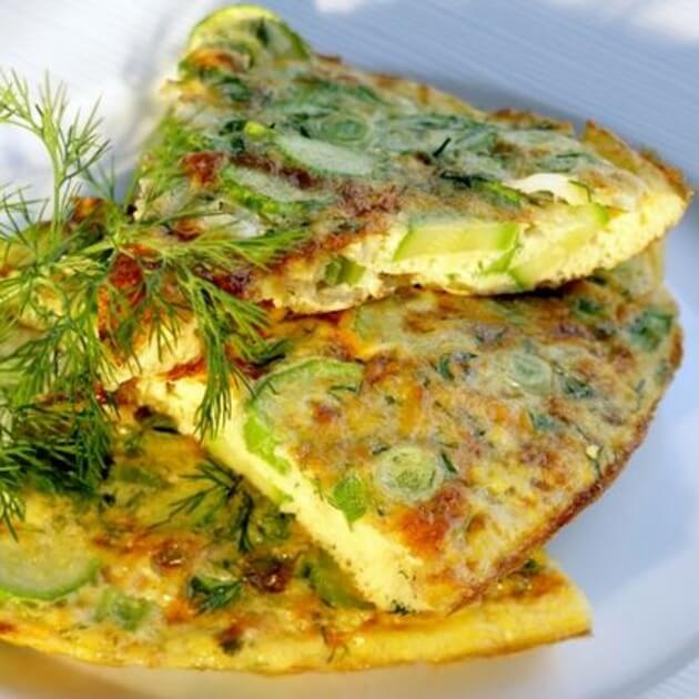 Delicious Zucchini Omelet served with Greek Yogurt and Feta cheese - Food, Culture, Sailing, Wellness and Fun! with Diane Kochilas - VendorCulinary and Wellness - JOURNEY