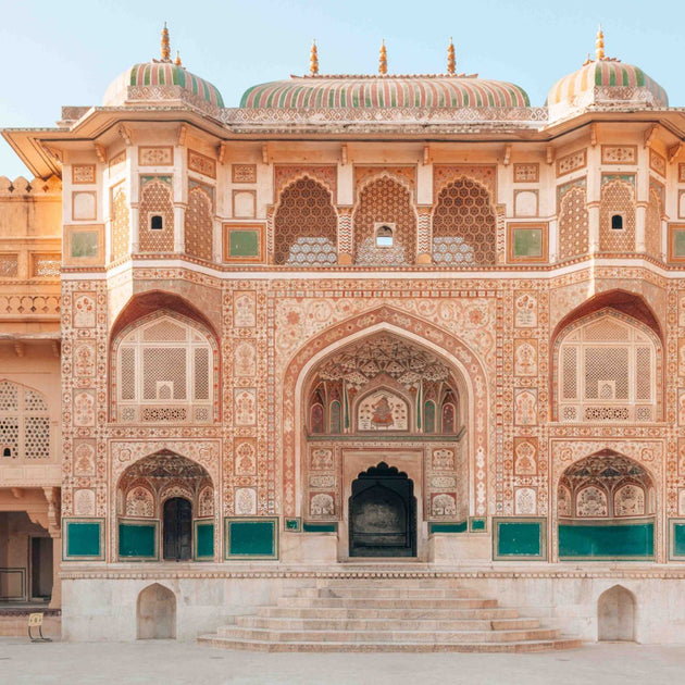 The impressive Amber Fort, a historic fortress and palace complex in Rajasthan, India.Signature India with Sandhya Balakrishnan - Yoga & Exploration - Journey - Zhoola
