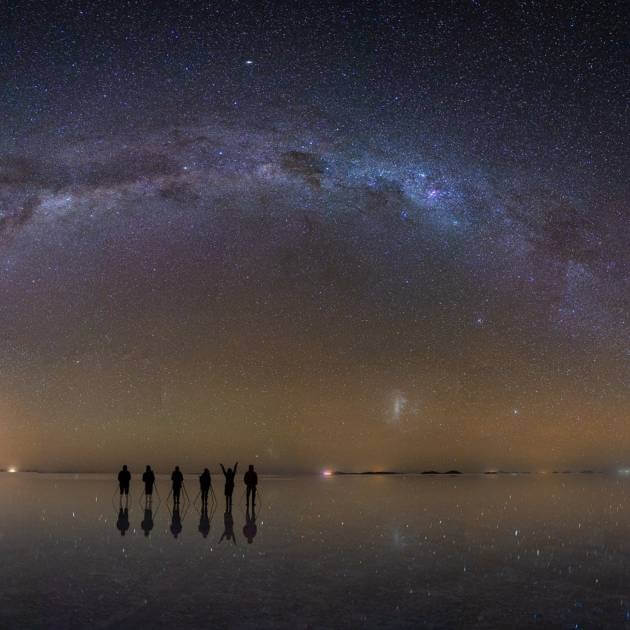 Group Photo Under the Milky Way in the Salar de Uyuni - Astro Photography with Colby Brown - Photography & Hike - Workshop - Zhoola
