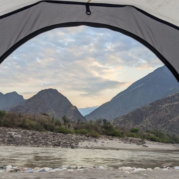 Load image into Gallery viewer, Breathtaking morning view of the mountains from the campsite.Kingdom of clouds with Luigi Marmanillo - Rafting &amp; camping - EXPEDITION
