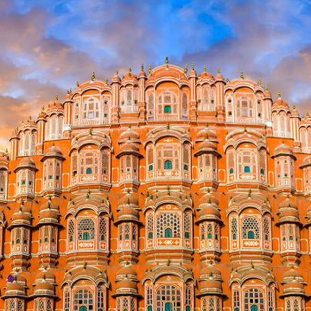 Hawa Mahal, also known as the "Palace of Winds," an iconic palace in Jaipur, India.Signature India with Sandhya Balakrishnan - Yoga & Exploration - Journey - Zhoola