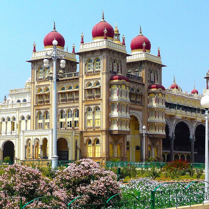 Load image into Gallery viewer, The beautiful Maharajahs Palace in Mysore, Karnataka, India - Cultures of South India with Sandhya Balakrishnan - Yoga &amp; Exploration - Journey - Zhoola
