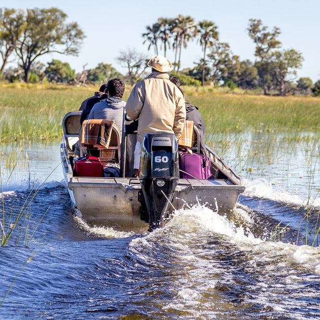 Safari in the Okavango Delta in Botswana with Sebastian & Line-1